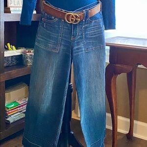 Hollister Wide leg cropped low rise pants